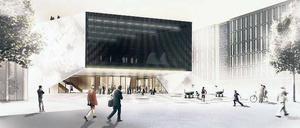 Haus der Zukunft. Der nahe dem Berliner Forschungsministerium geplante Bau soll ab 2016 technische Innovationen präsentieren. Erst als der Architektenentwurf vorlag, wurde ein privater Partner gesucht – und gefunden. 