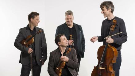 Das Vogler Quartett: (v.l.n.r.) Tim Vogler, Frank Reinecke (sitzend), Stefan Fehlandt und Stephan Forck.