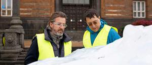 Foto von Eliasson, Minik und Eisblock