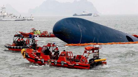 Der Untergang der südkoreanischen Fähre "Sewol". Gegen den Kapitän hat die Anklage die Todesstrafe beantragt.