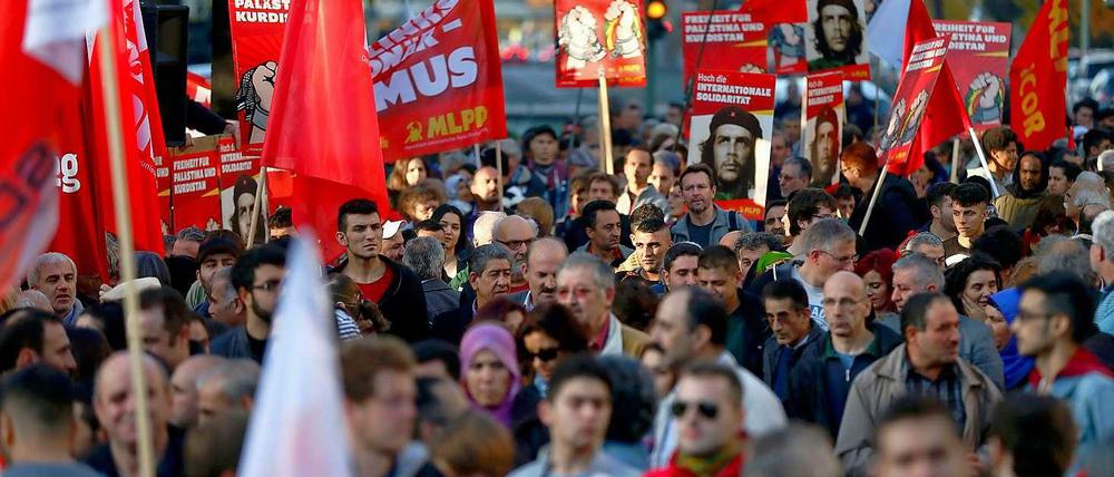 Die Kundgebung gegen den Terror des IS.