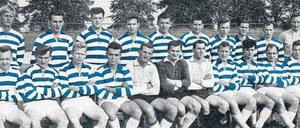 Historische Streifen: Die Mannschaft des Meidericher SV, die 1963/64 Vizemeister wurde. Vorne links: Horst "Pille" Gecks (siehe Bild unten).