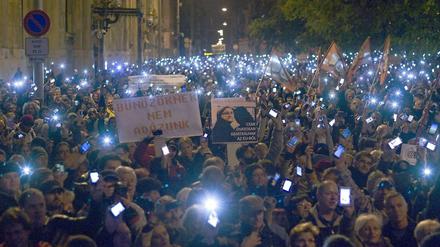 Foto von Demonstranten