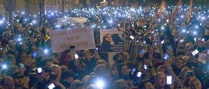 Foto von Demonstranten