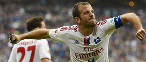 per Elfmeter erfolgreich: Der Hamburger Kapitän Rafael van der Vaart.
