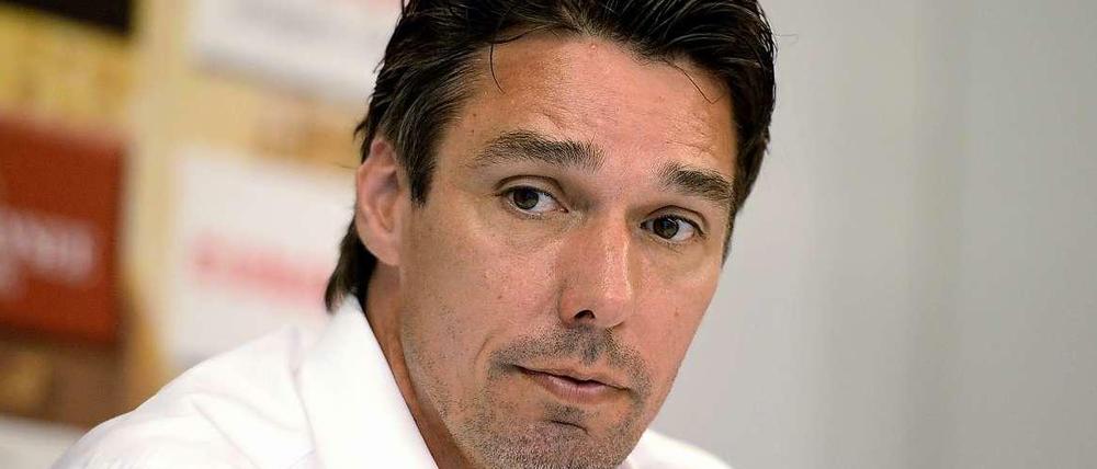 Michael Stich scheint einen Großteil der Landespräsidenten mit seiner Präsentation hinter sich gebracht zu haben.