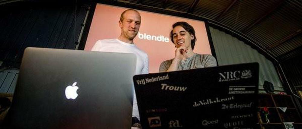 Die Blendle-Gründer Marten Blankesteijn (li.) und Alexander Klöpping.
