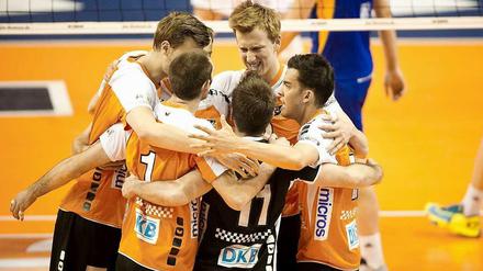 Sieg erkämpft. Die BR Volleys setzten sich am Mittwochabend durch.