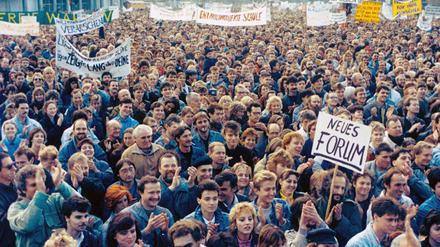 Die Demonstration am 4. November 1989 auf dem Alexanderplatz.