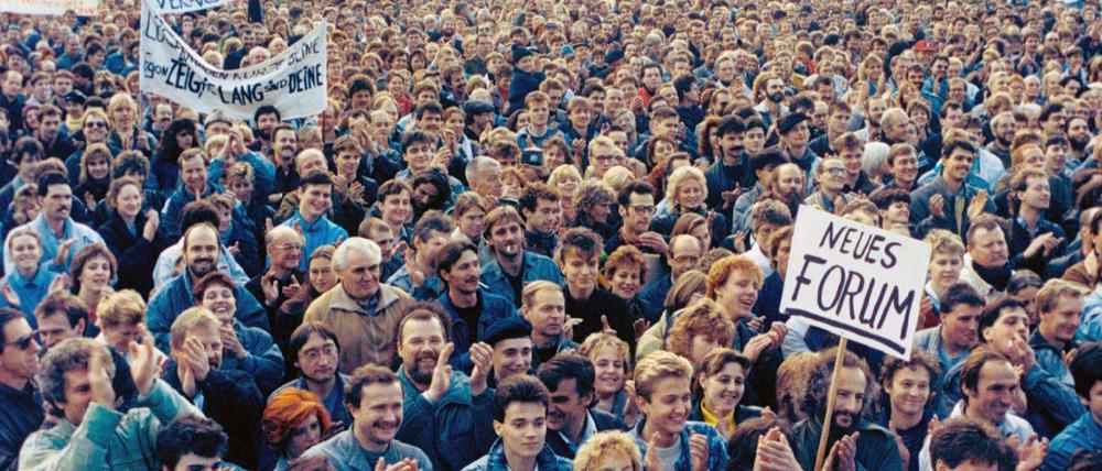 Die Demonstration am 4. November 1989 auf dem Alexanderplatz.