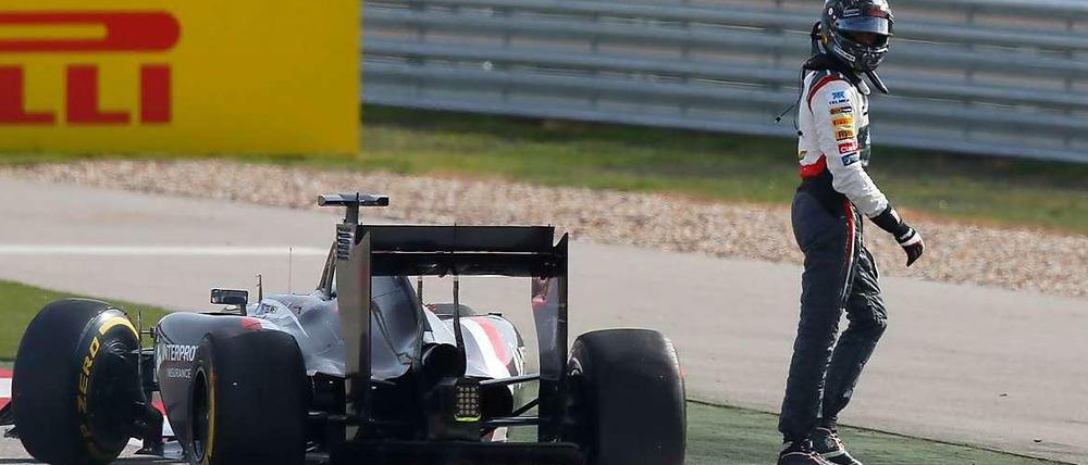 Bitte aussteigen: Adrian Sutil muss seinen Platz im Formel-1-Team von Sauber zur kommenden Saison räumen.