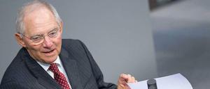 Bundesfinanzminister Wolfgang Schäuble am Donnerstag im Bundestag.