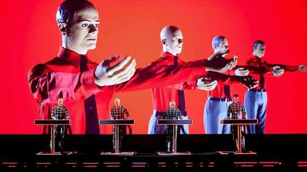 Kraftwerk bei ihrem Auftritt in New York.