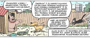 Falsche Versprechungen: Im letzten Panel seines neuen Buchs "Snirks Café" verweist Volker Reiche, auf seine - jetzt ausgefallene - Rückkehr bei der FAZ.