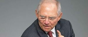 Bundesfinanminister Wolfgang Schäuble am Donnerstag im Bundestag.