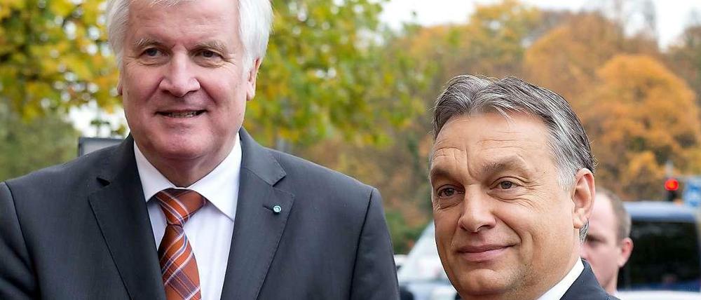 Verstehen sich gut. Bayerns Ministerpräsident Horst Seehofer und Ungarns Regierungschef Viktor Orban.