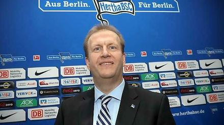 Ingo Schiller, Geschäftsführer Finanzen bei Hertha BSC, konnte einen gewinn von 13.4 Millionen Euro verkünden.