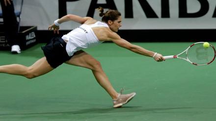 Chancenlos: Andrea Petkovic im Auftaktspiel des Fed-Cup-Finals gegen Petra Kvitova.