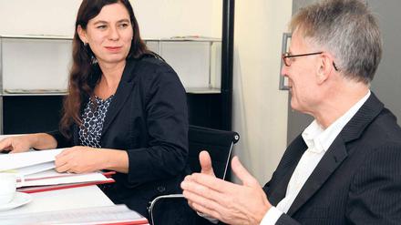 In der Jury. Senatorin Sandra Scheeres und Gerd Nowakowski. 