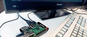 Auf die Tastatur kann nach der Einrichtung des kleinen Bastel-Computers Raspberry Pi sogar ganz verzichtet werden. Als Media Center ist der Einplatinen-PC dann direkt über eine Fernbedienung steuerbar. Foto: dpa