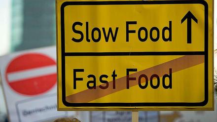 Berliner Köche stellen ihre Slow-Food-Spezialitäten vor.