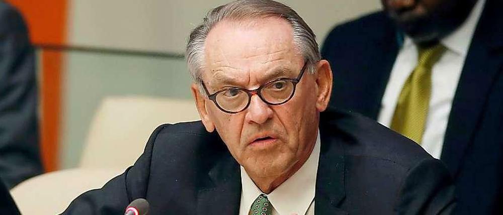 Jan Eliasson vor der Generalversammlung der Vereinten Nationen.