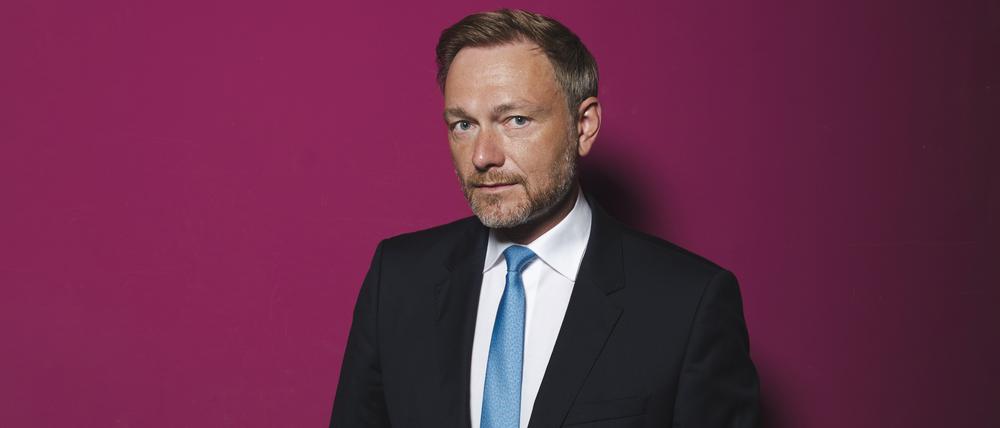 11.08.2021, Berlin. FDP-Vorsitzender Christian Lindner im Tagesspiegel Interview zu Gast im Verlagsgebäude. Thema: Wahlkampf, mögliche Koalitionen, Klimaschutz, Pandemie, möglicher nächster Finanzminister