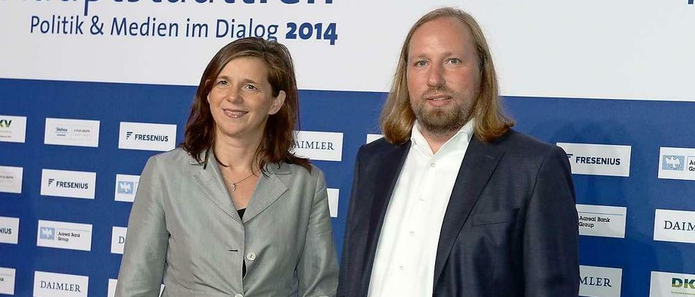 Wenig bekannt: Fraktionsvorsitzende der Grünen im Bundestag Katrin Göring-Eckardt und Anton-Hofreiter.