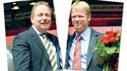 Einen schweren Job hat Reiner Hoffmann (r.), der im Mai zum DGB-Vorsitzenden gewählt wurde, vor allem auch deshalb, weil der dienstälteste Vorsitzende einer DGB-Gewerkschaft, Verdi-Chef Frank Bsirske, einen ganz eigenen Kopf hat.