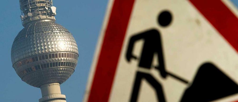 Technische Umbaumaßnahmen beim Tagesspiegel.