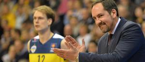 Tabellendritter der BBL: Die Baskets Oldenburg mit Trainer Sebastian Machowski.