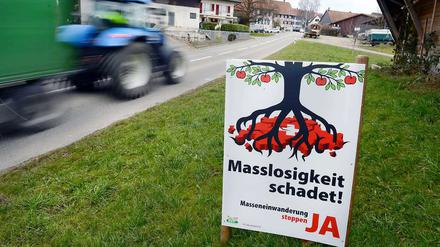 Verloren. Die Initiative gegen Zuwanderung in die Schweiz hatte bei der Volksabstimmung keine Chance.