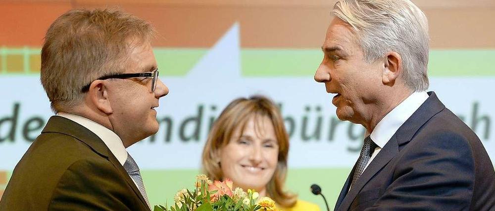Thomas Strobl (r.) gratuliert Guido Wolf.