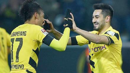 Ilkay Gündogan bringt Dortmund 1:0 in Führung.