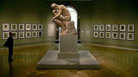 Auguste Rodins Skulptur „Der Denker“ – bei einer Retrospektive in der Londoner Royal Academy of Arts.