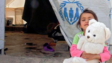 Die syrischen Flüchtlinge, wie hier in Jordanien, sind auf die Lebensmittelhilfe angewiesen.