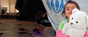 Die syrischen Flüchtlinge, wie hier in Jordanien, sind auf die Lebensmittelhilfe angewiesen.