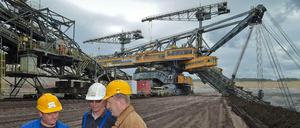 Arbeit im Braunkohletagebau.