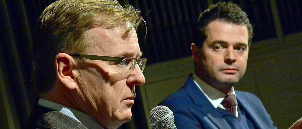 Die künftigen Konkurrenten: Bodo Ramelow (links) und Mike Mohring.