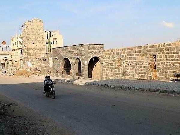 Die al-Omari Moschee in Deraa im Süden Syriens.