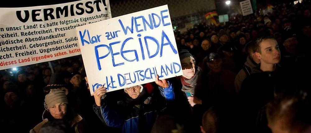 Pegida in Aktion - die Aufwiegler bei der Arbeit