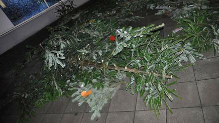 Der Baum musste daran glauben, weil einige Menschen die Botschaft von Weihnachten nicht verstehen.