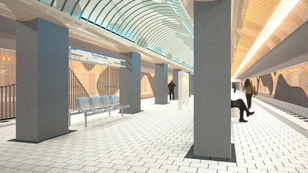 Schmuck statt Schmuddel. Der U-Bahnhof Yorckstraße kann eine Renovierung dringend vertragen. Die BVG fängt jetzt mit dem Umbau an und plant auch eine neue Lichtinstallation. Zunächst wird ein Aufzug gebaut. 