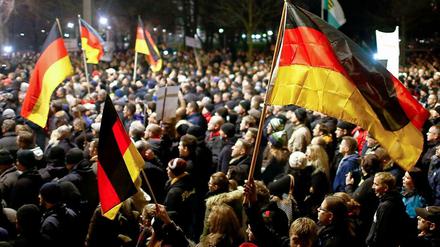 15.000 Menschen demonstrierten am Montag in Dresden mit der Bewegung "Pegida".