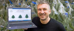 Grüner geht's nicht. Guido Veth ist Gründer des Berliner Start-ups "Meine Tanne". Noch bis zum 20. Dezember kann man im Web-Shop Nordmanntannen in drei Größen bestellen.
