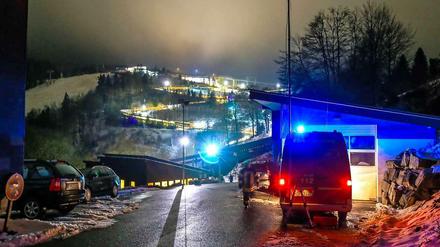 Unfall an der Bobbahn in WInterberg.