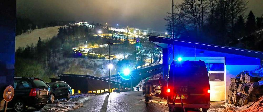 Unfall an der Bobbahn in WInterberg.