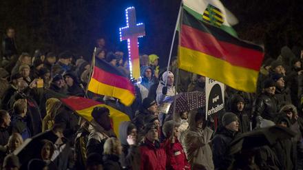"Pegida"-Demonstration am Montagabend in Dresden