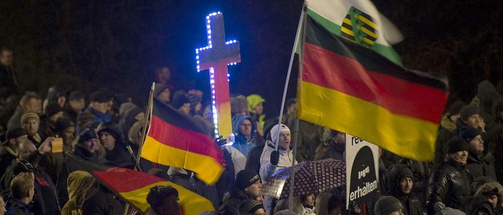 "Pegida"-Demonstration am Montagabend in Dresden