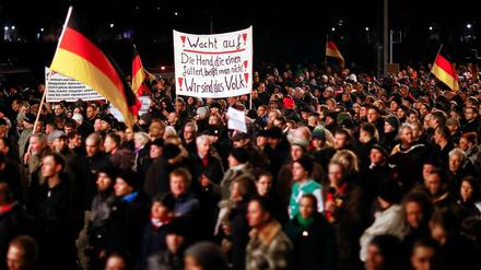 15.000 Demonstranten folgten am Montag in Dresden dem Aufruf von "Pegida".